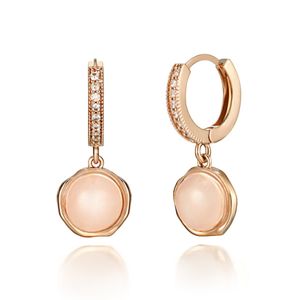 14K 로즈쿼츠 귀걸이 (gold pin) ELGPEE108