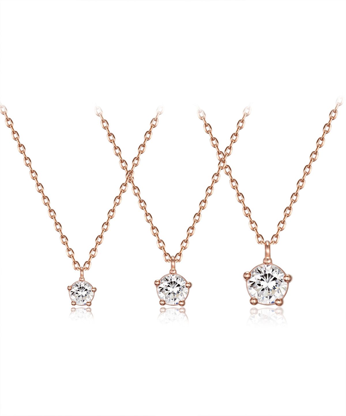 엘르주얼리(ELLEJEWELRY) 솔리테어 스톤 목걸이 1부,3부,5부 ELBRNN221