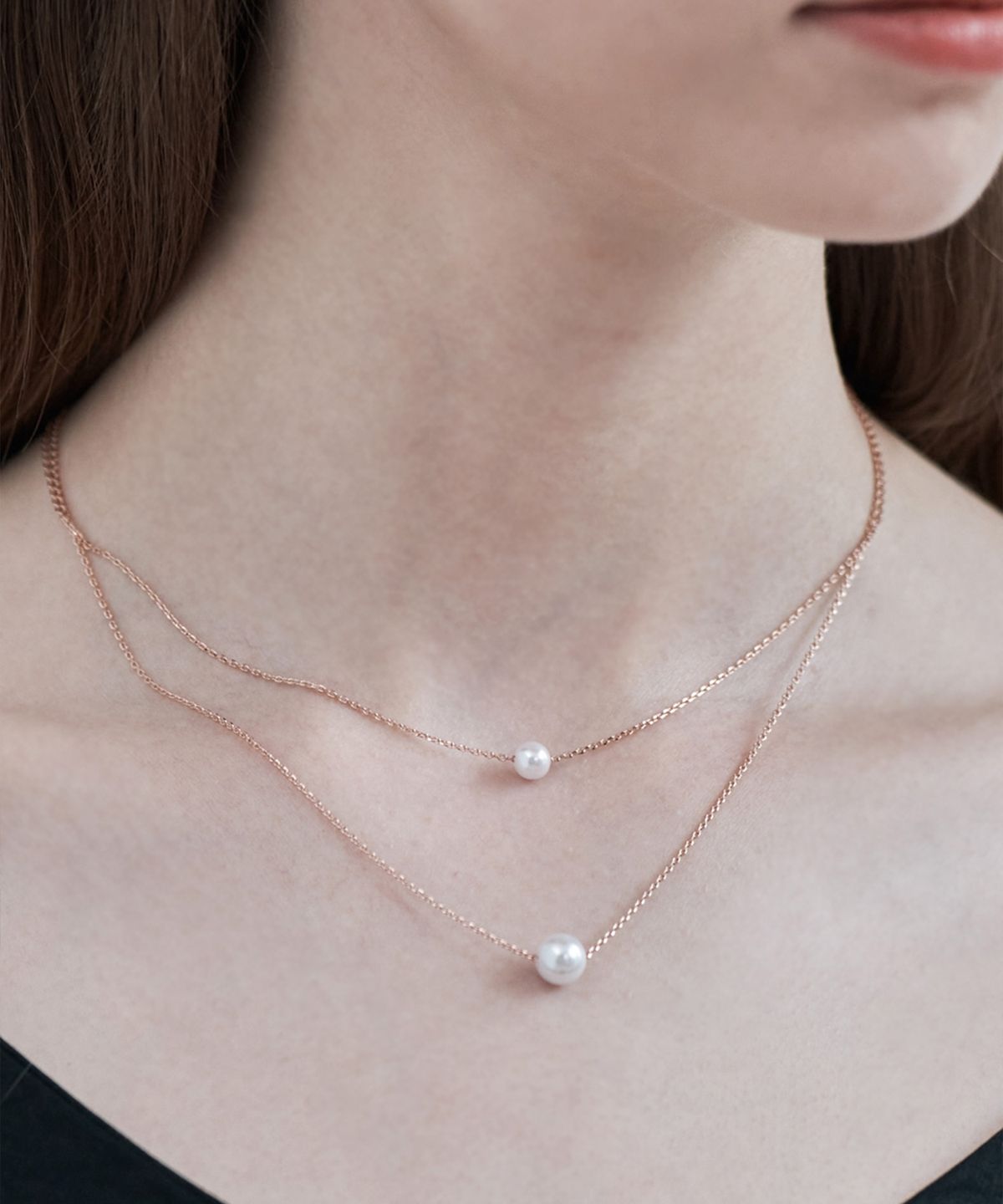 엘르주얼리(ELLEJEWELRY) 데일리 진주 레이어드 목걸이 ELBRNN200