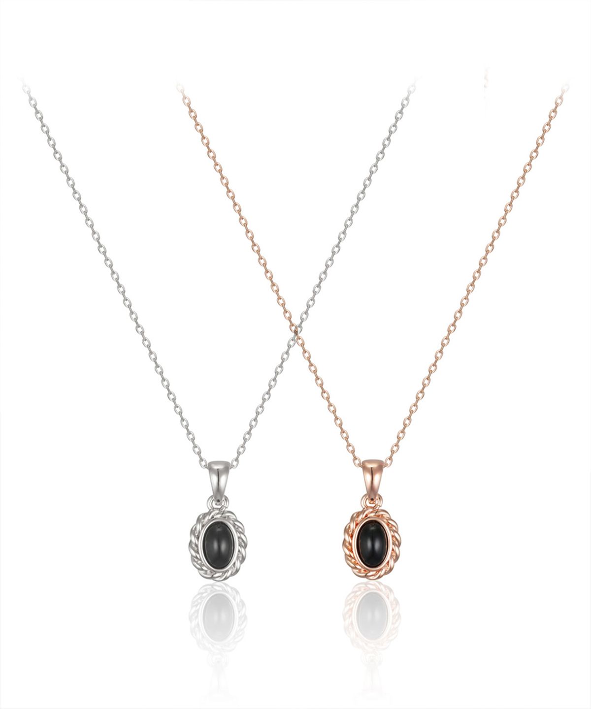 엘르주얼리(ELLEJEWELRY) 엘라 오벌 오닉스 목걸이 ELBRNN205