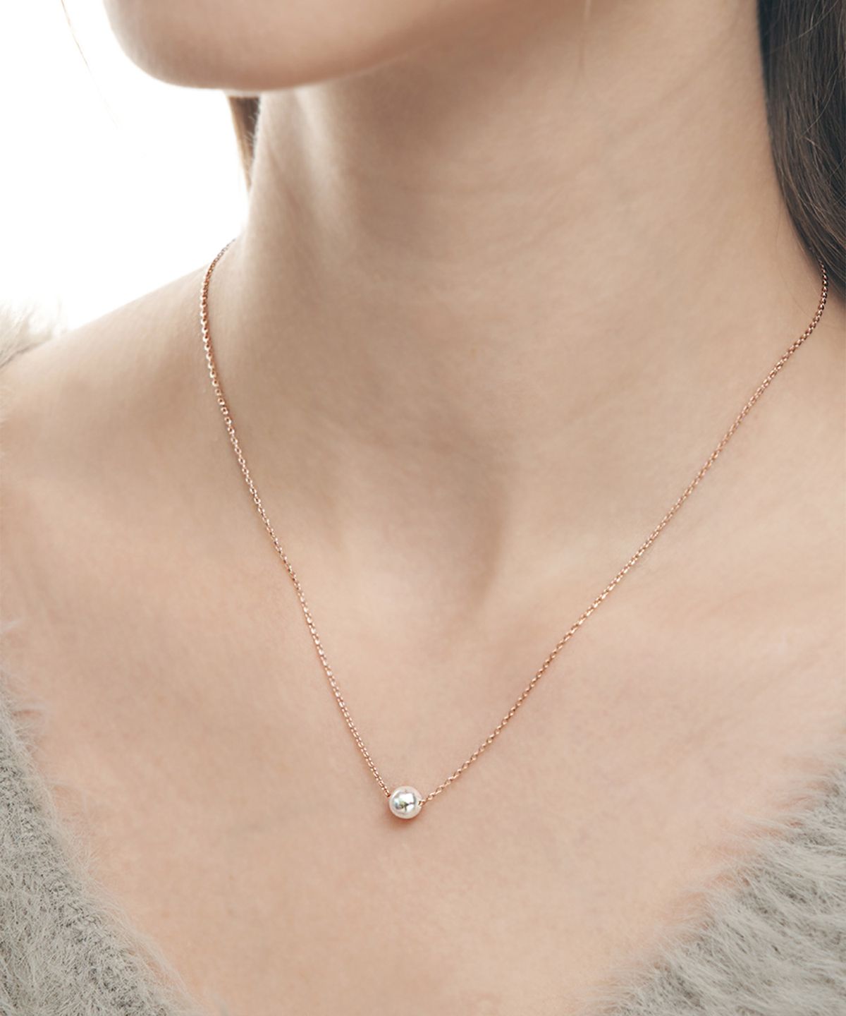 엘르주얼리(ELLEJEWELRY) 6mm 베이직 진주 목걸이 ELBRNN197