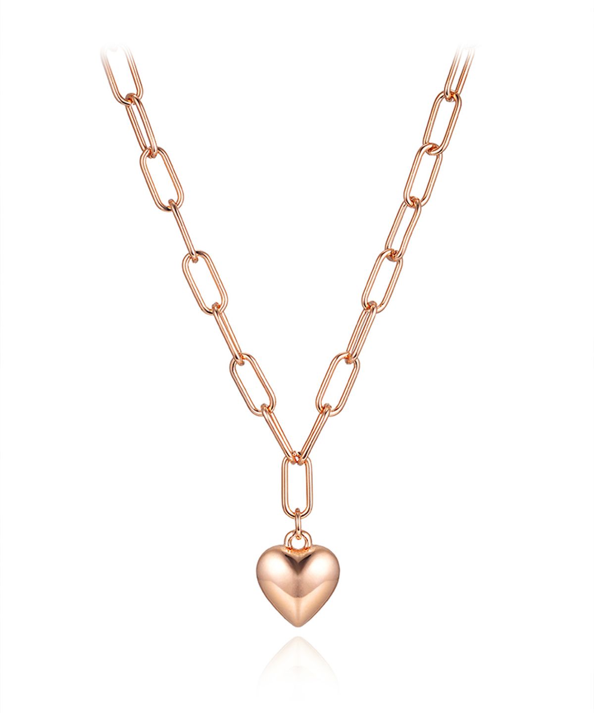 엘르주얼리(ELLEJEWELRY) 볼륨 하트 목걸이 ELBRNN195