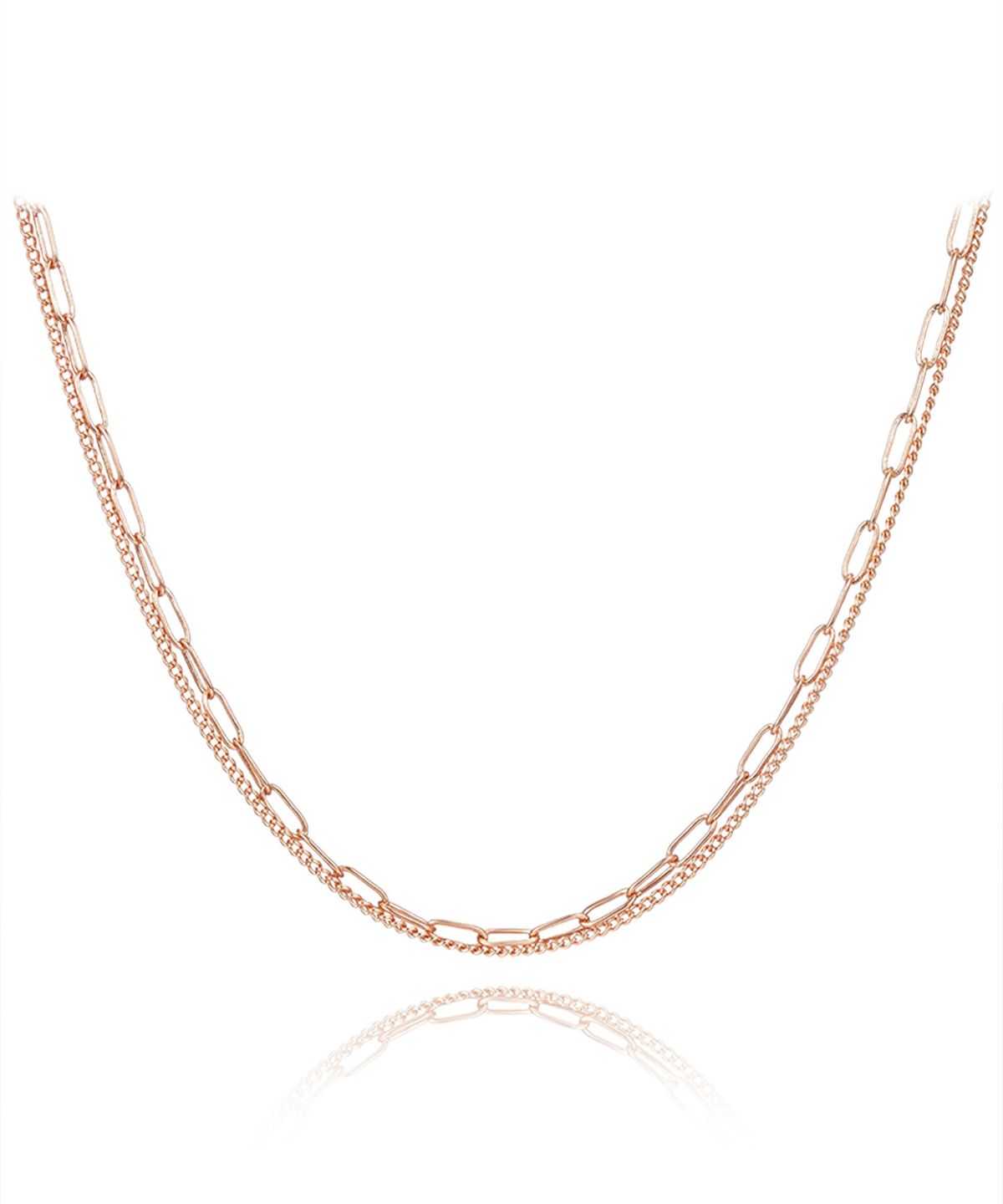 엘르주얼리(ELLEJEWELRY) 클립 체인 레이어드 목걸이 ELBRNN188