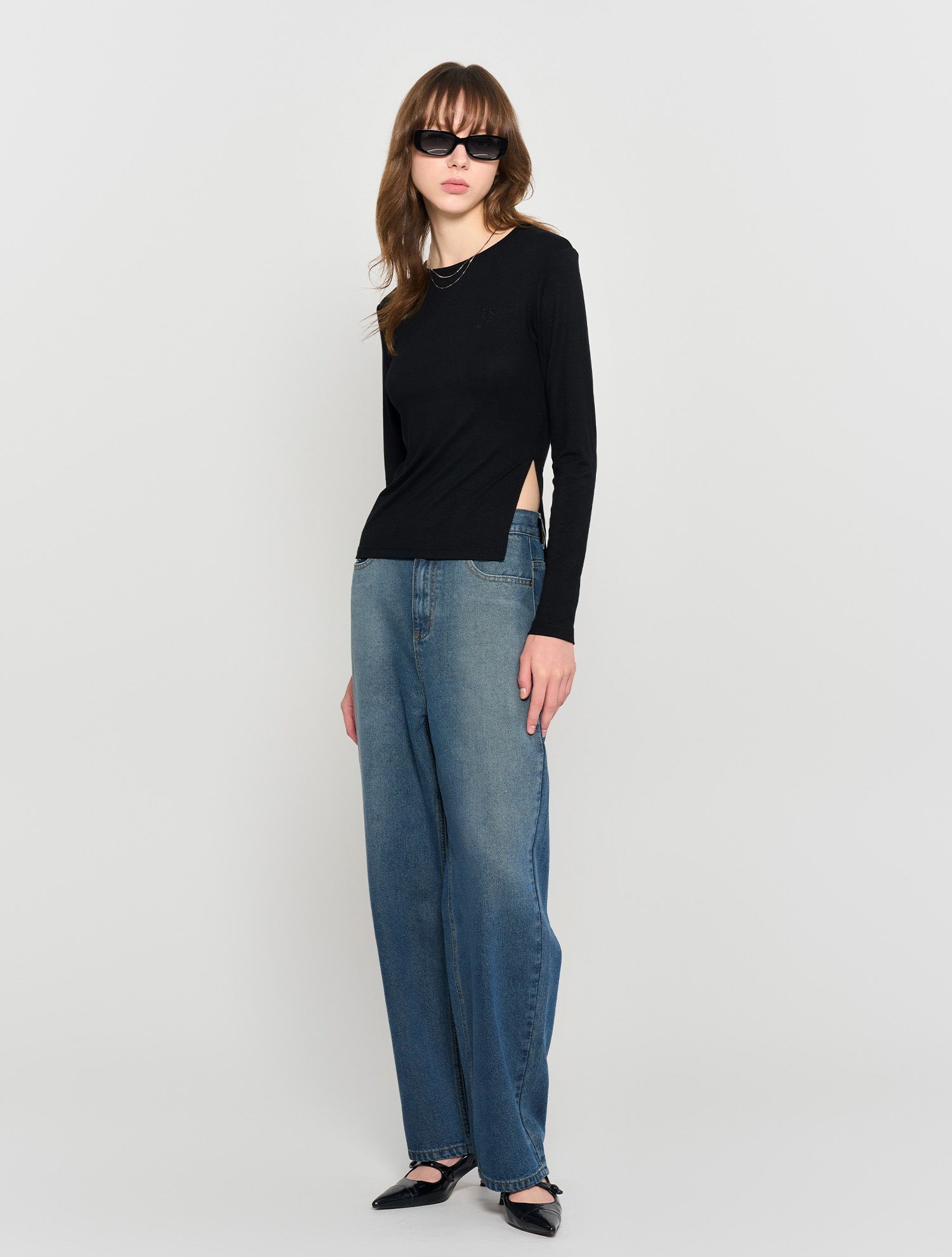 ★GENERAL IDEA★ Basic Slit Long Sleeve T-Shirt GREY WBD3L01 B2007LS_grande.jpg?v=1735928153