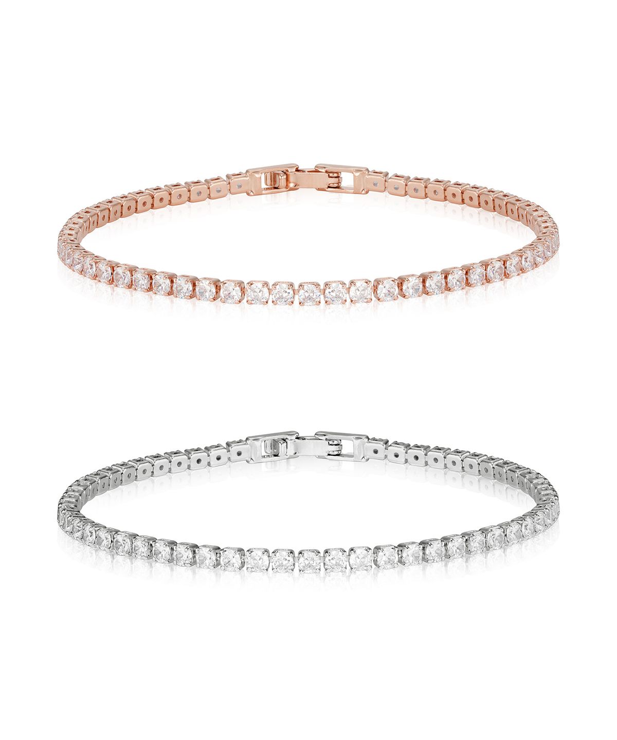 엘르주얼리(ELLEJEWELRY) 샤인 스퀘어 테니스 팔찌 ELBRBB097