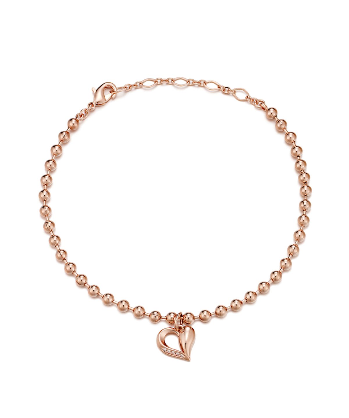 엘르주얼리(ELLEJEWELRY) 볼 큐빅 하트 팔찌 ELBRBB092