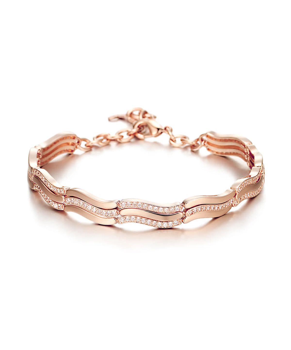 엘르주얼리(ELLEJEWELRY) 물결 포인트 테니스 팔찌 ELBRBB015