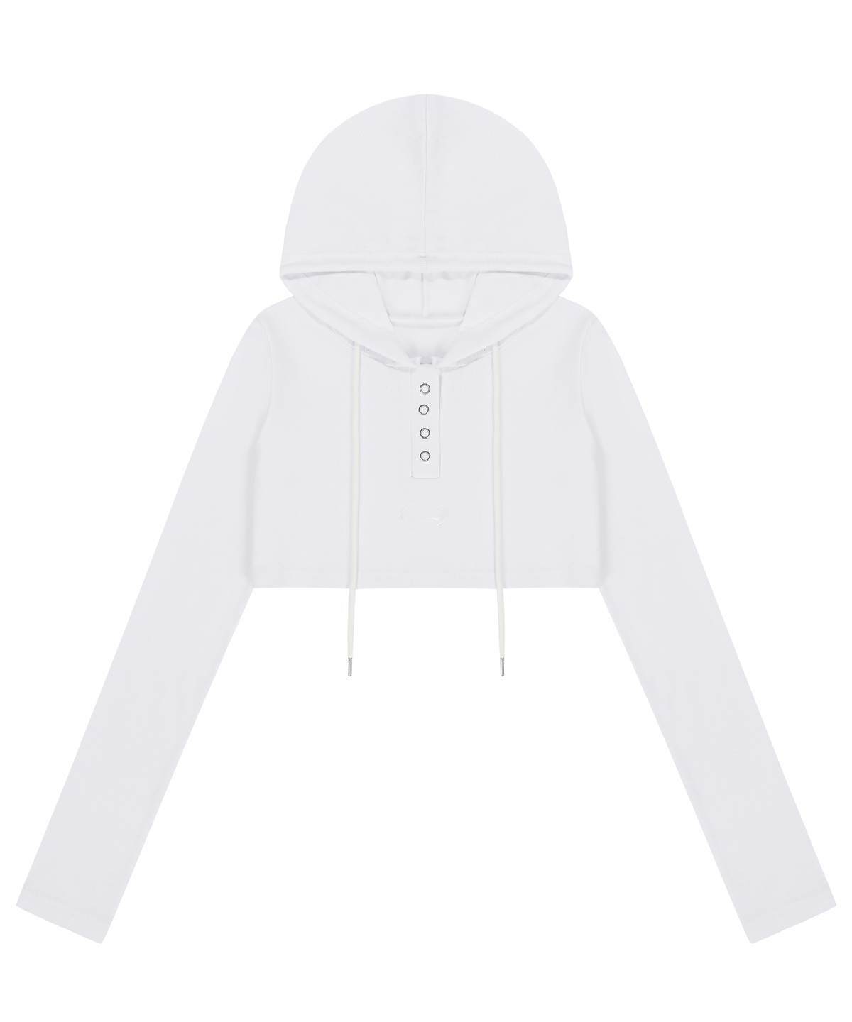 샴페인 블랭크 에스테틱(CHAMPAGNE BLANK AESTHETIC) BOLERO HOODIE WHITE