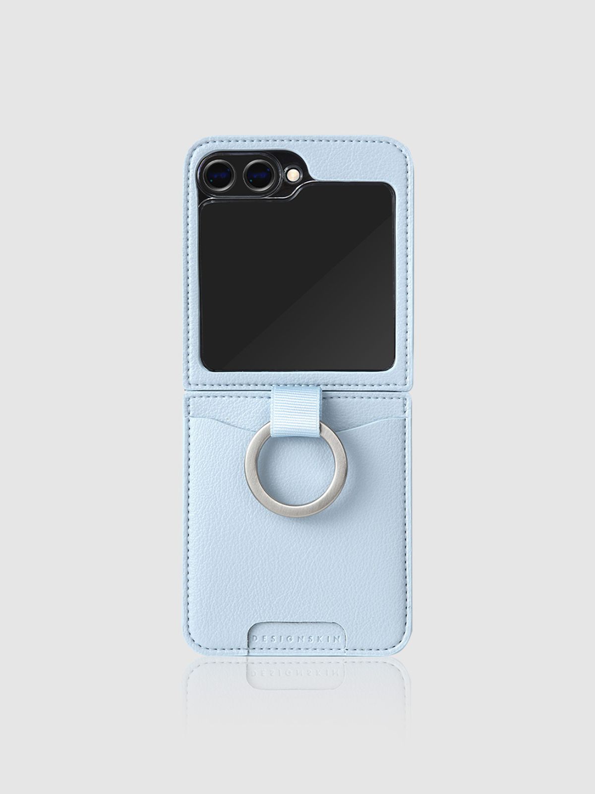 디자인스킨(DESIGNSKIN) 갤럭시Z플립6 링 그립 포켓 케이스 ver.2 - 스카이블루