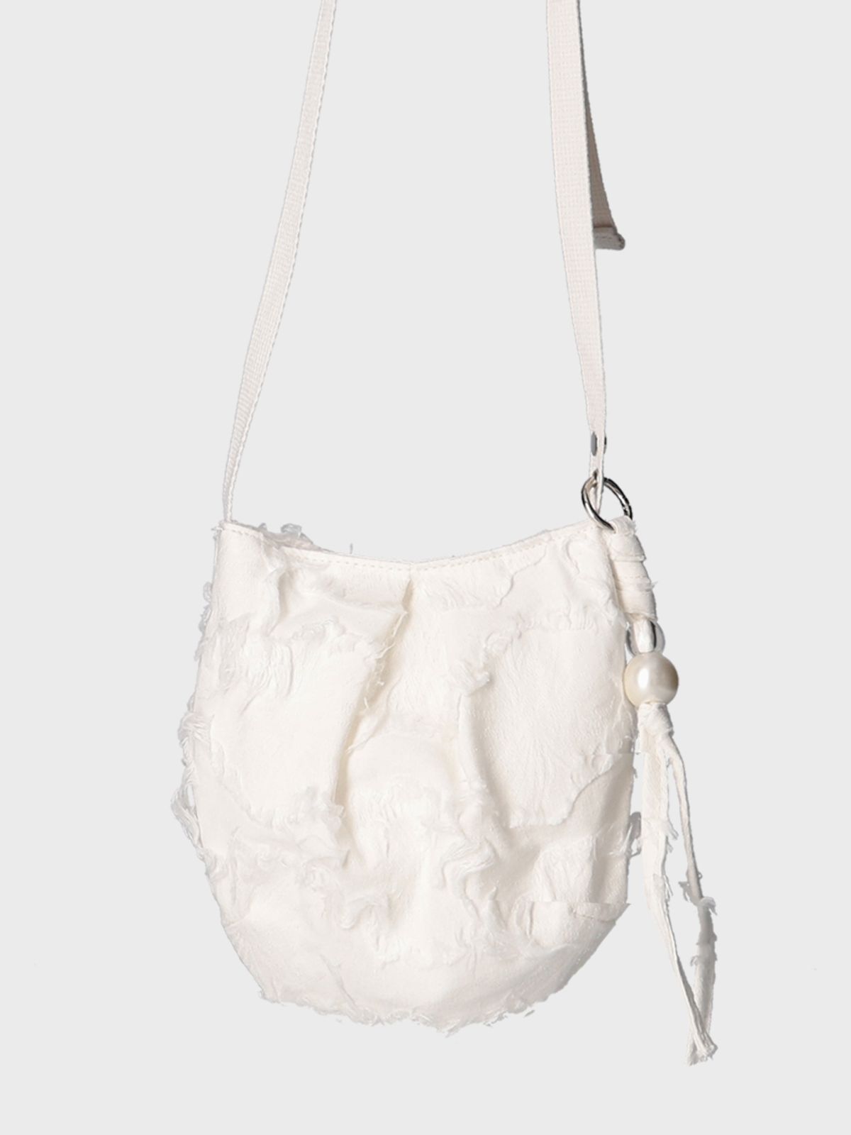 던팩토리(DAWN FACTORY) BUDDY BAG FEATHER WHITE 버디백 페더 화이트