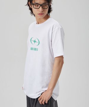 [FLASH BARCODE] CREW NECK TEE_WHITE
