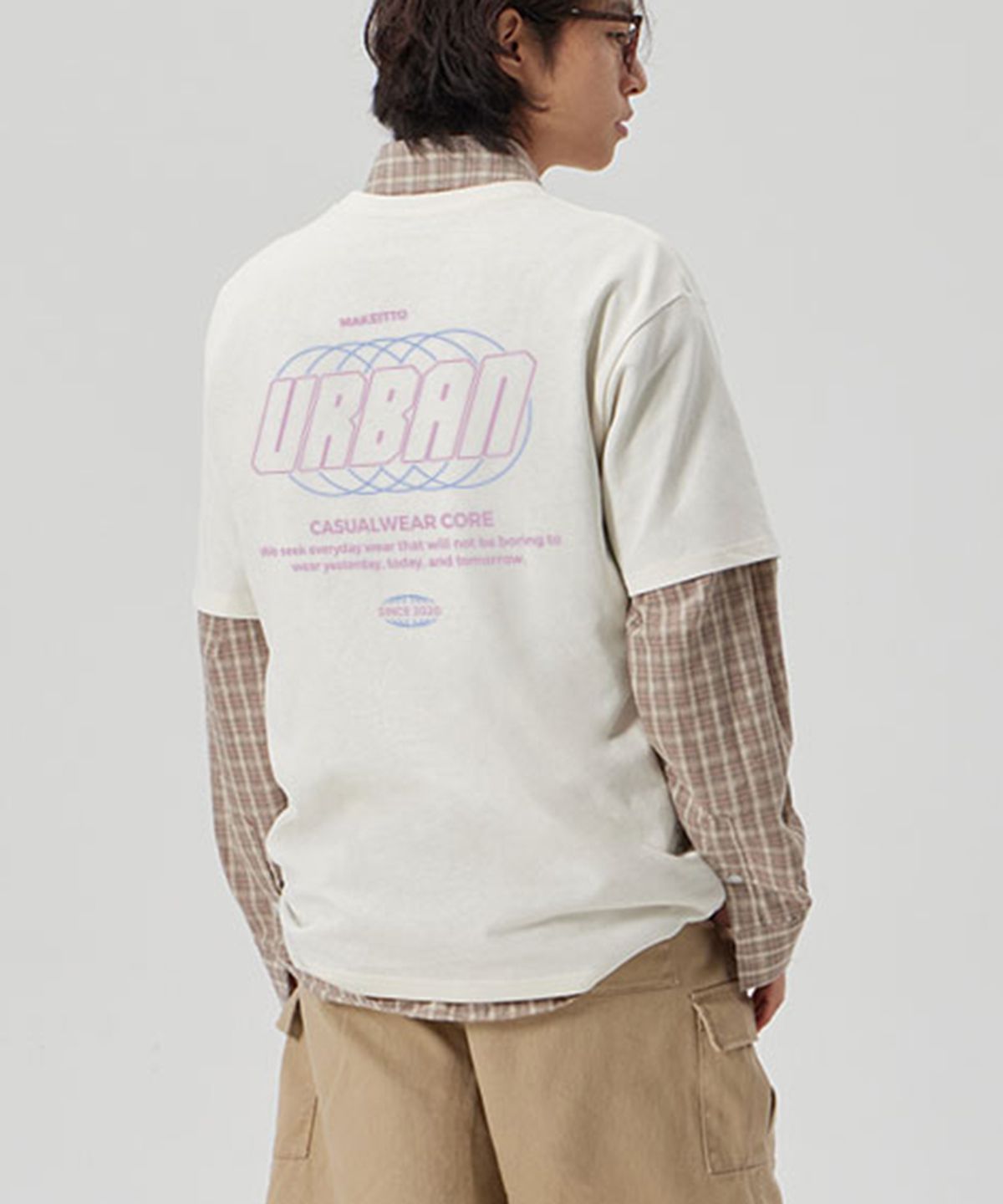 메이킷투(MAKEITTO) [URBAN LETTERING] CREW NECK TEE_CREAM