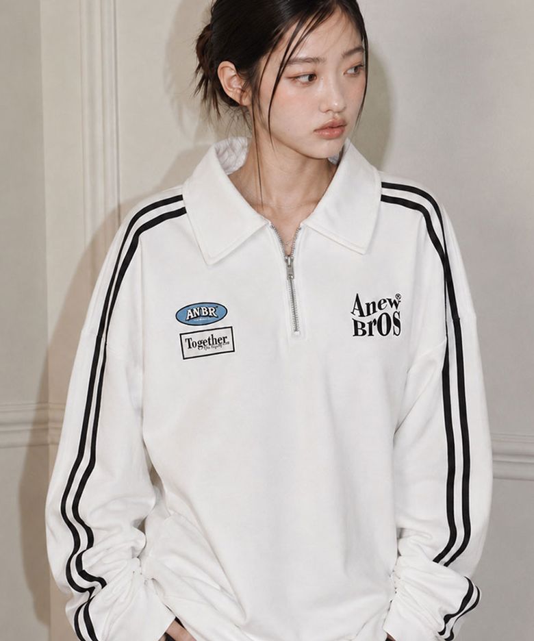 레거시 오버핏 트랙 카라반집업 맨투맨 2 Color [ANBM_8003]
