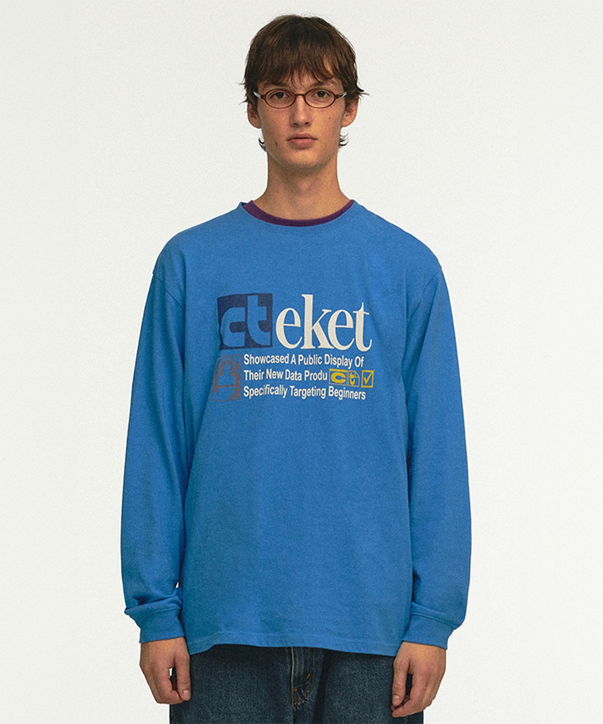 테켓(TEKET) Plan L/S Tee Blue