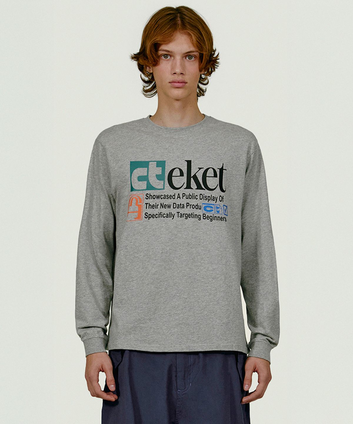 테켓(TEKET) Plan L/S Tee Melange Gray