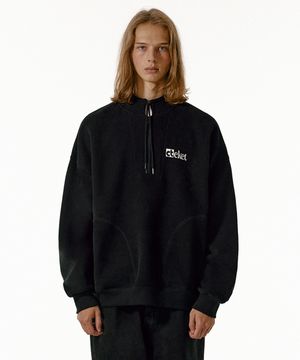 Plan Half Zip-Up Sweatshirt Black