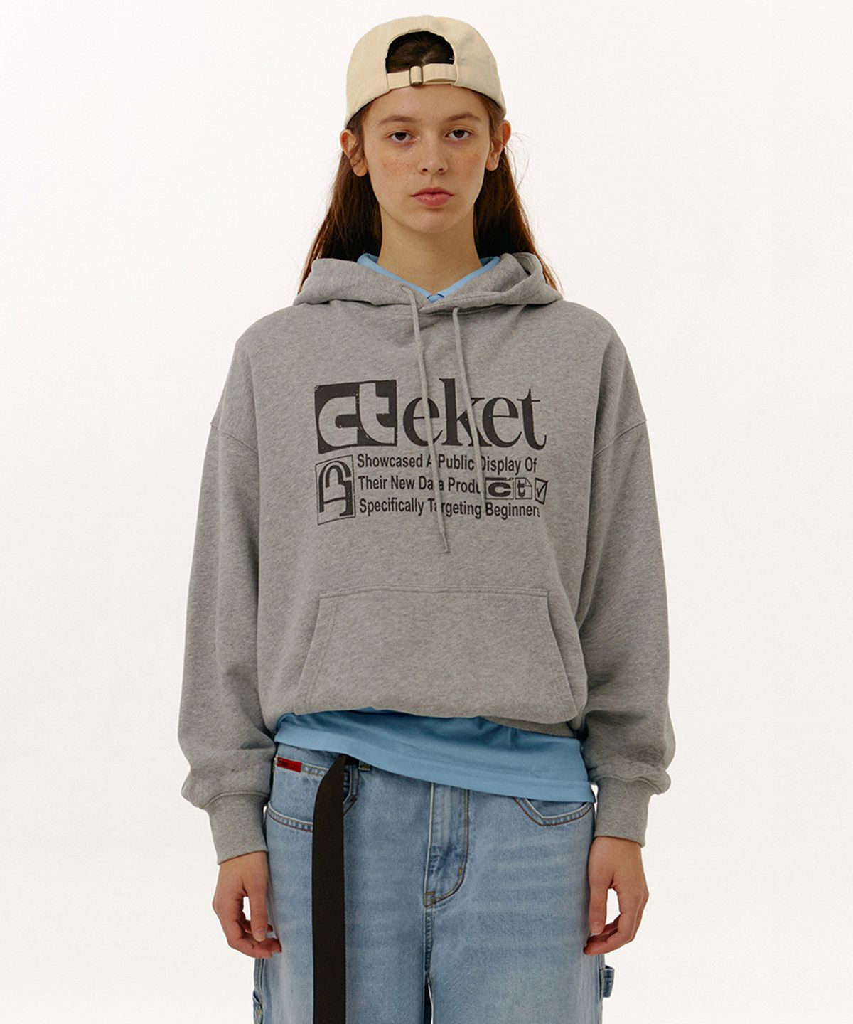 테켓(TEKET) Plan Hoodie Melange Gray