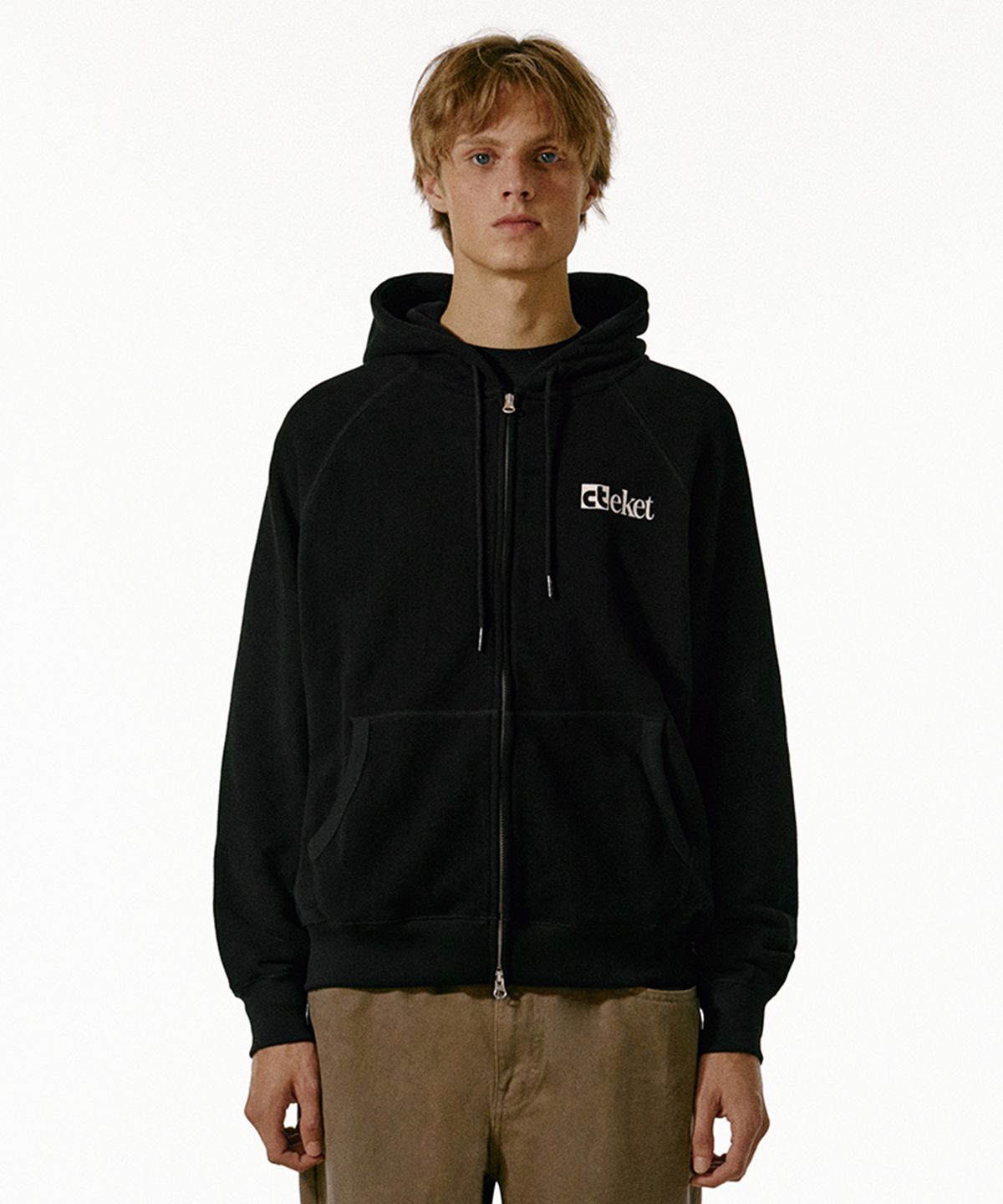 테켓(TEKET) Plan Zip-Up Hoodie Black