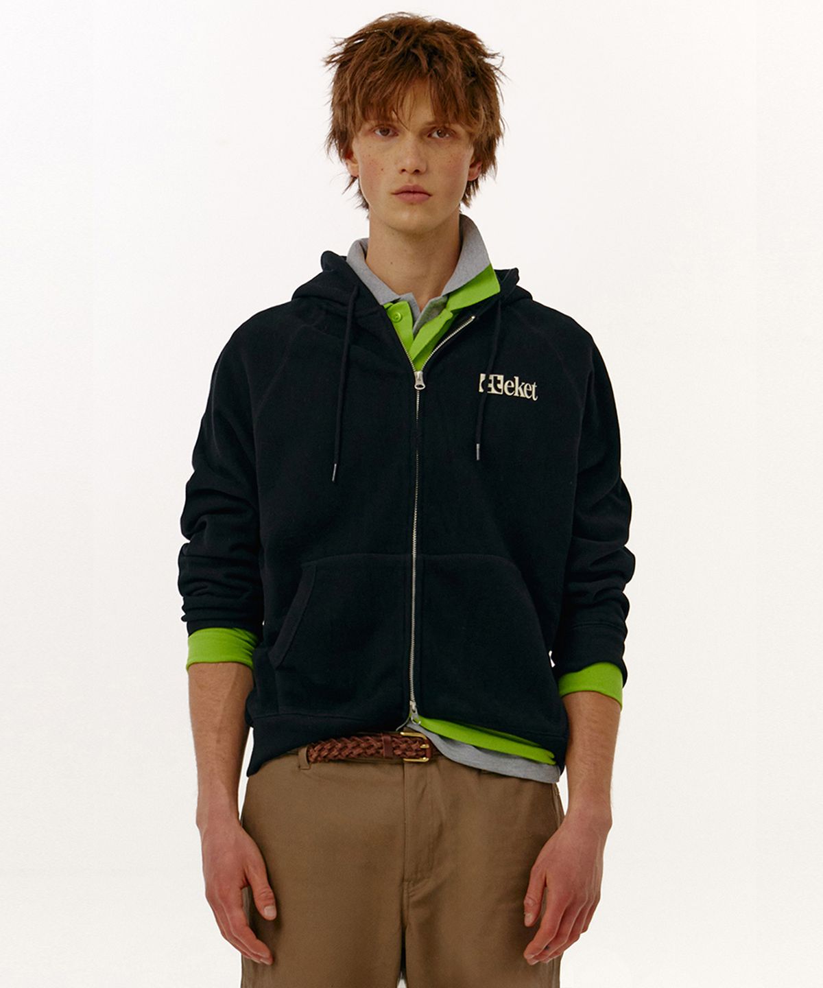 테켓(TEKET) Plan Zip-Up Hoodie Black