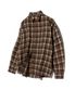 87-STAN092 빈티지 포레스트 오버핏 긴팔 타탄 체크 셔츠 브라운