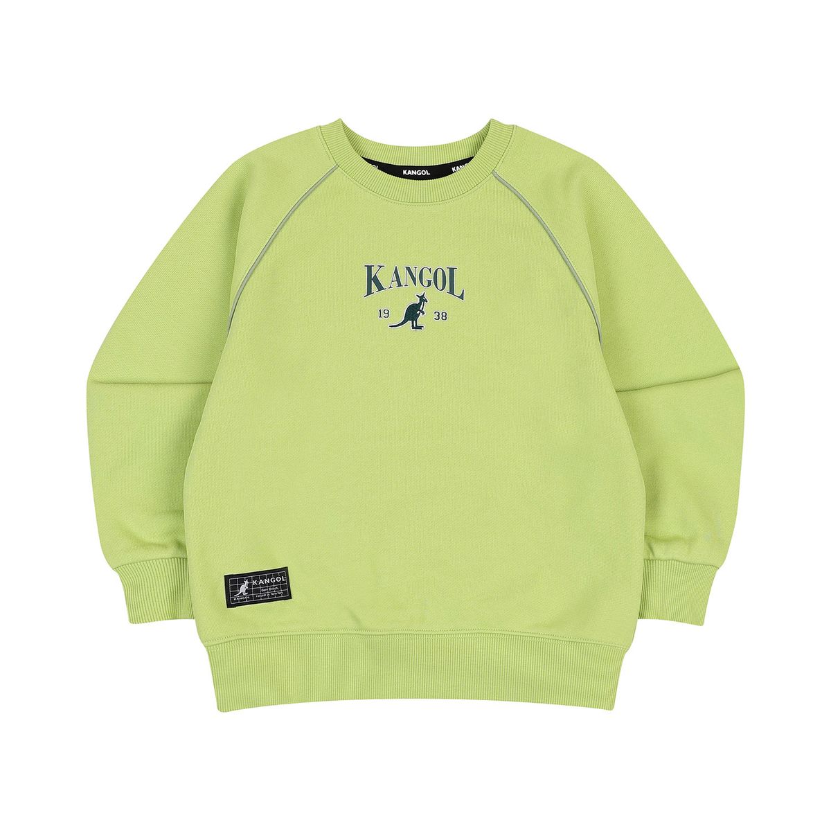 캉골키즈(KANGOL KIDS) 파이핑 디테일 스웻셔츠 QC 0014 라임