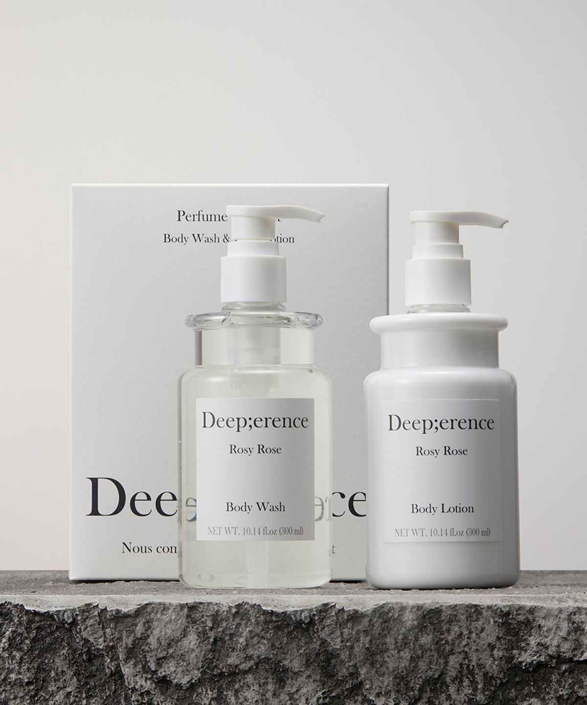딥퍼랑스(DEEPERENCE) [선물포장] 퍼퓸 드 바디 워시 & 로션 듀오세트 [로지 로즈]