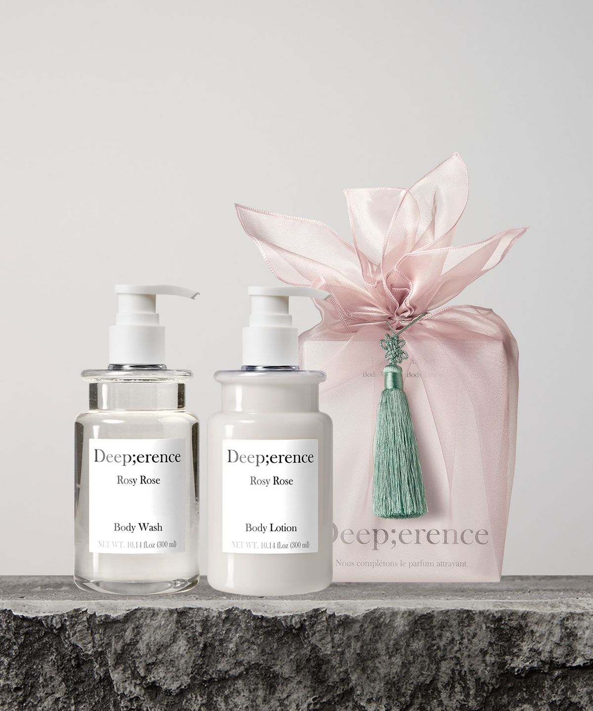 딥퍼랑스(DEEPERENCE) [선물포장] 퍼퓸 드 바디 워시 & 로션 듀오세트 [로지 로즈]