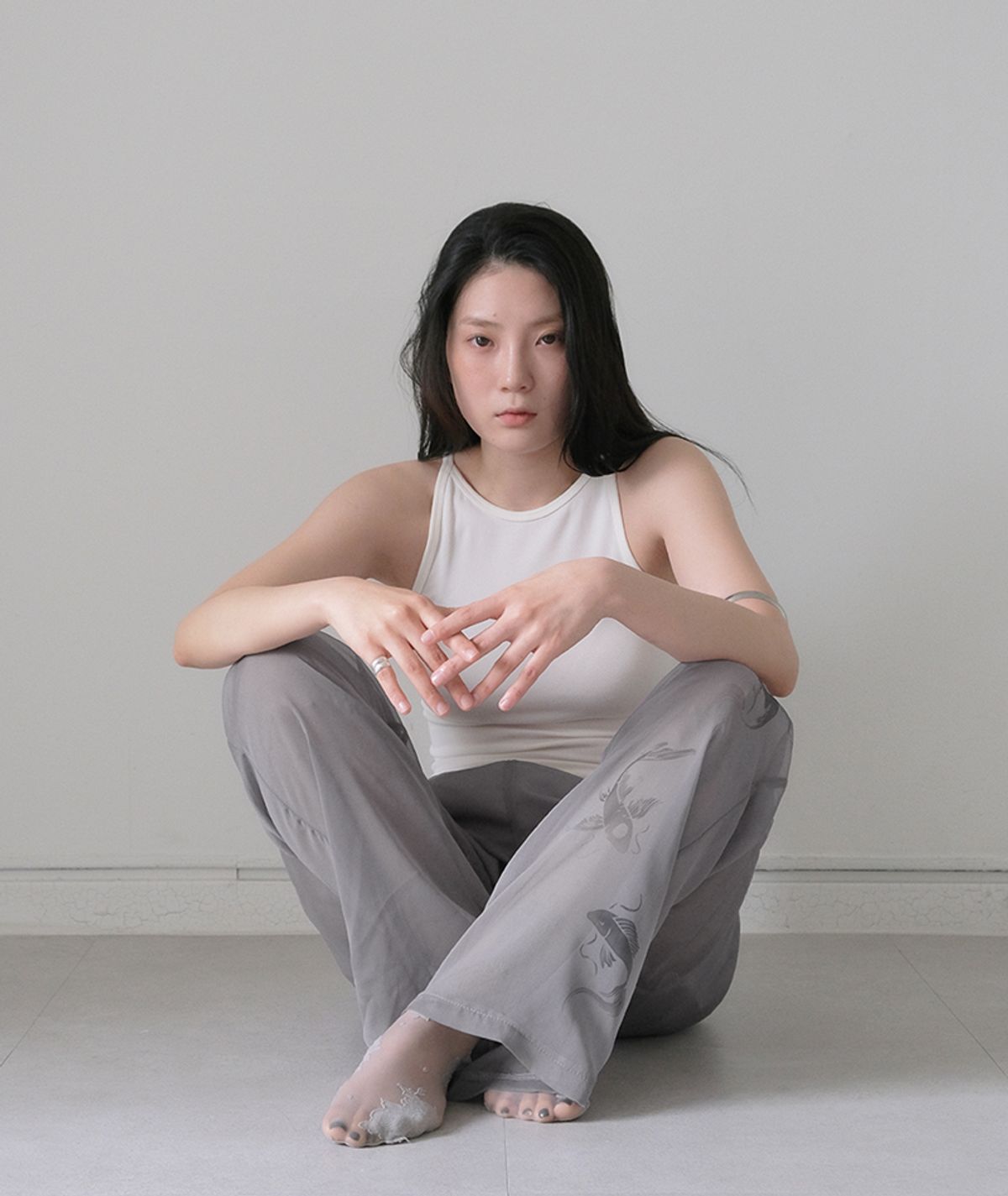디파블로(D.PABLO) Gray see through pants