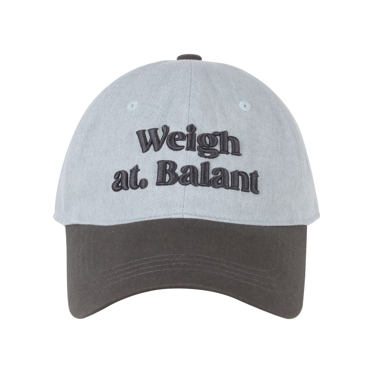 발란트(BALANT) Denim Embroidery Ball Cap [Grey]