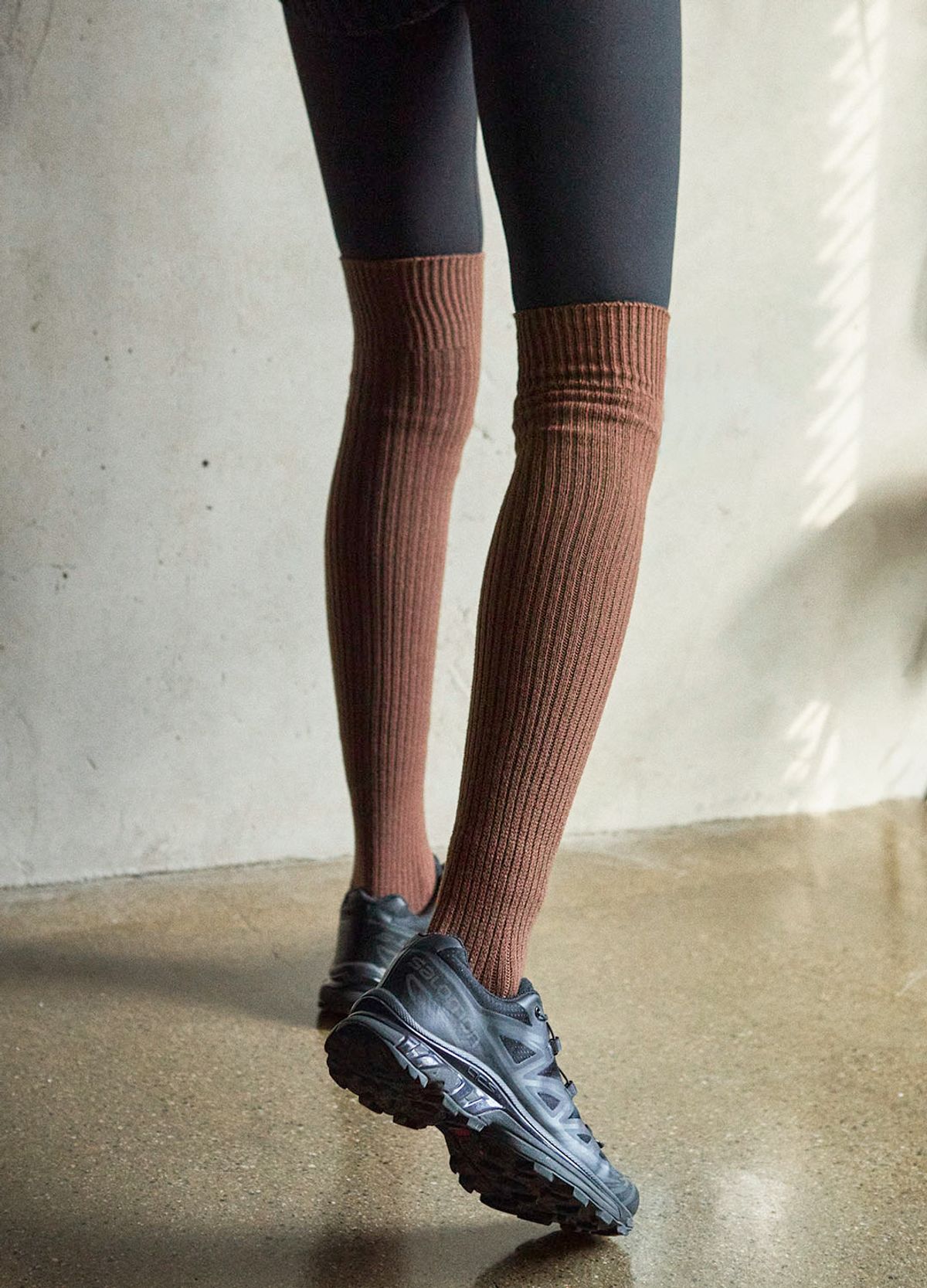 삭스타즈(SOCKSTAZ) STP028 립 오버 니 니트 삭스 (5 Colors)