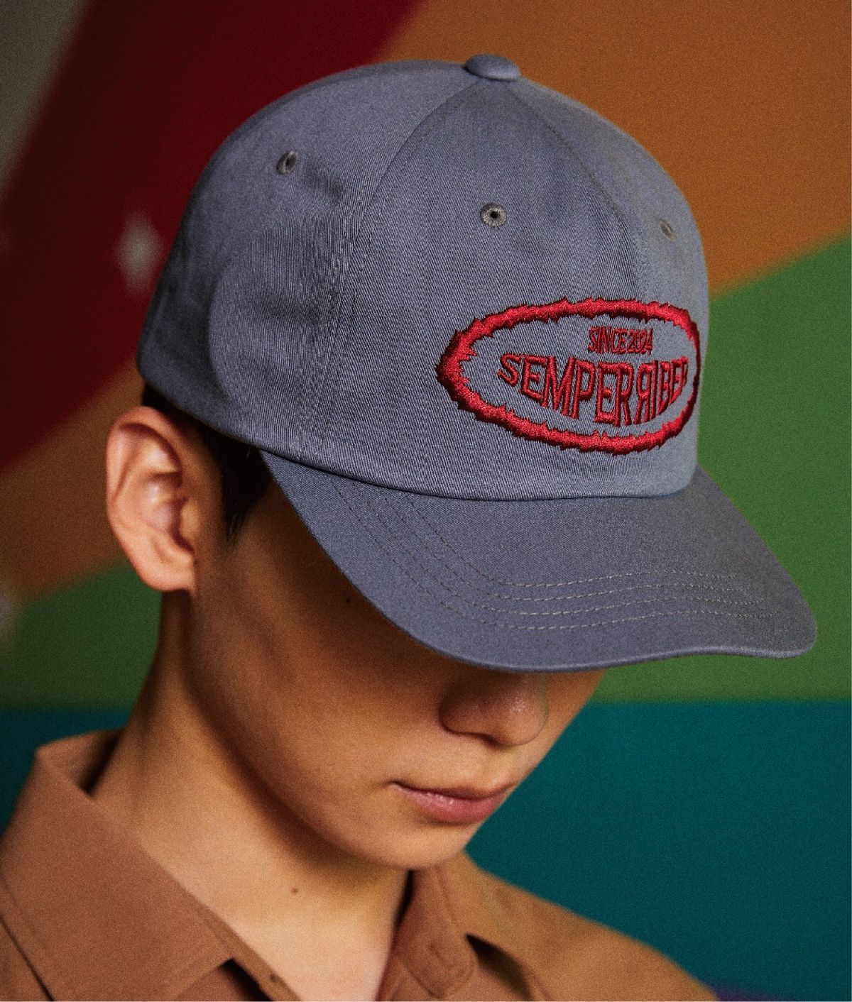 셈퍼리버(SEMPERRIBER) Spike 6-Panel Cap Denim Grey