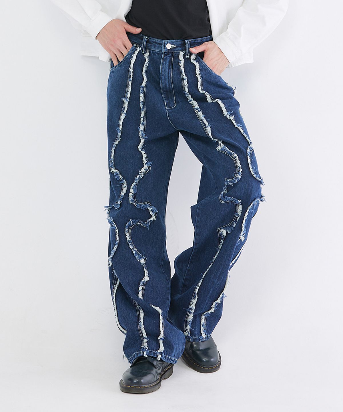 타투드 데님(TATTOO'D DENIM) 엑스칼리버 와이드 팬츠