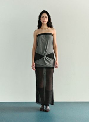 twist charcoal skirt