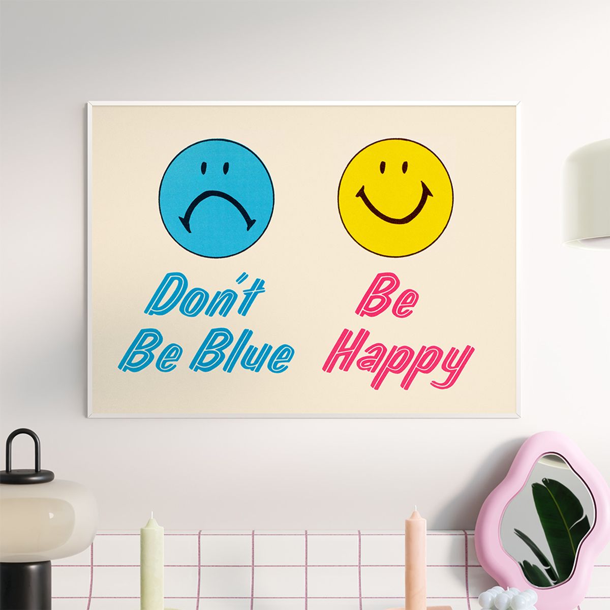 아트밀(ARTMILL) 빈티지 캐릭터 팝아트 포스터액자 33종 - P64 Be Happy