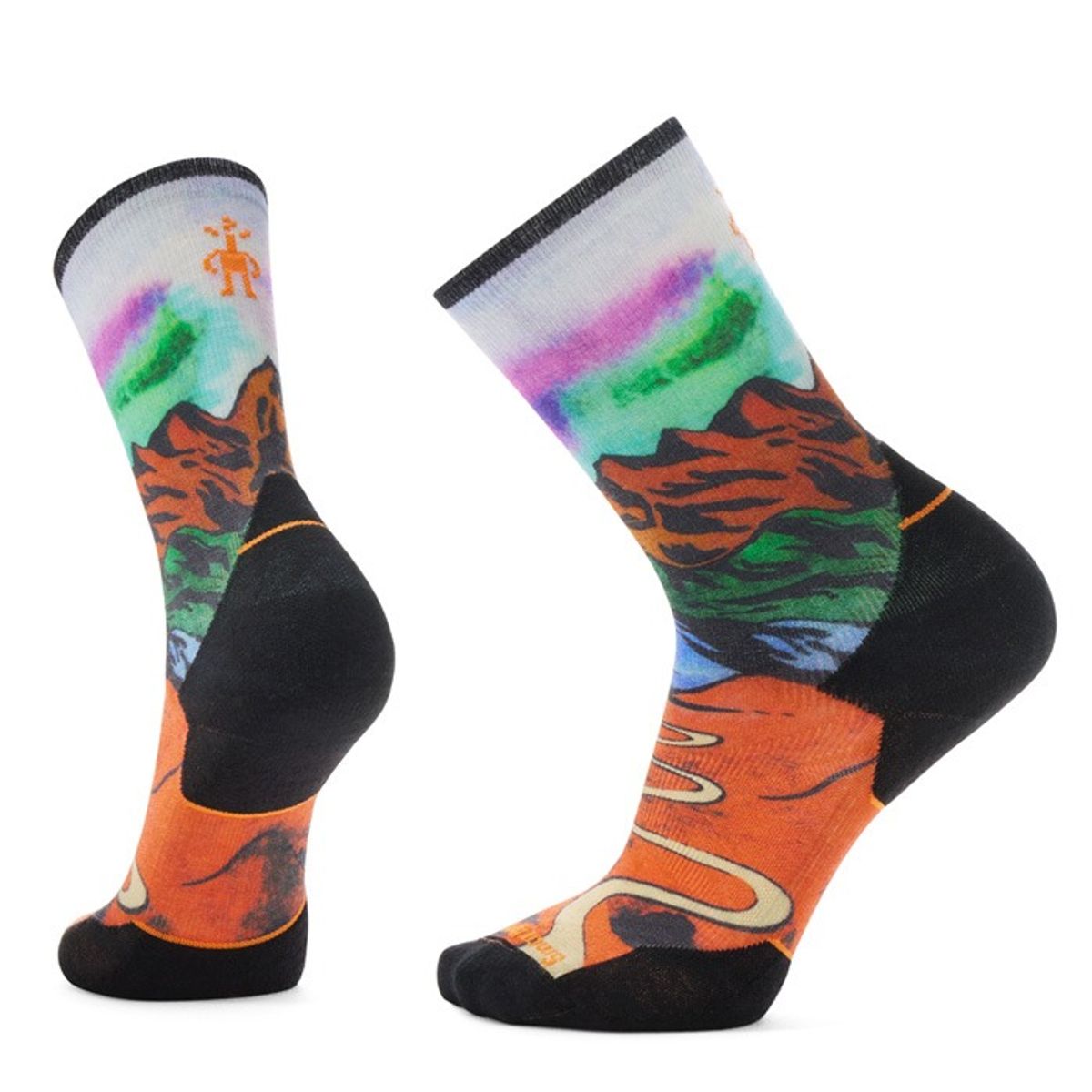 스마트울(SMARTWOOL) Trail Run Targeted Cushion Singletrack Print Crew Socks