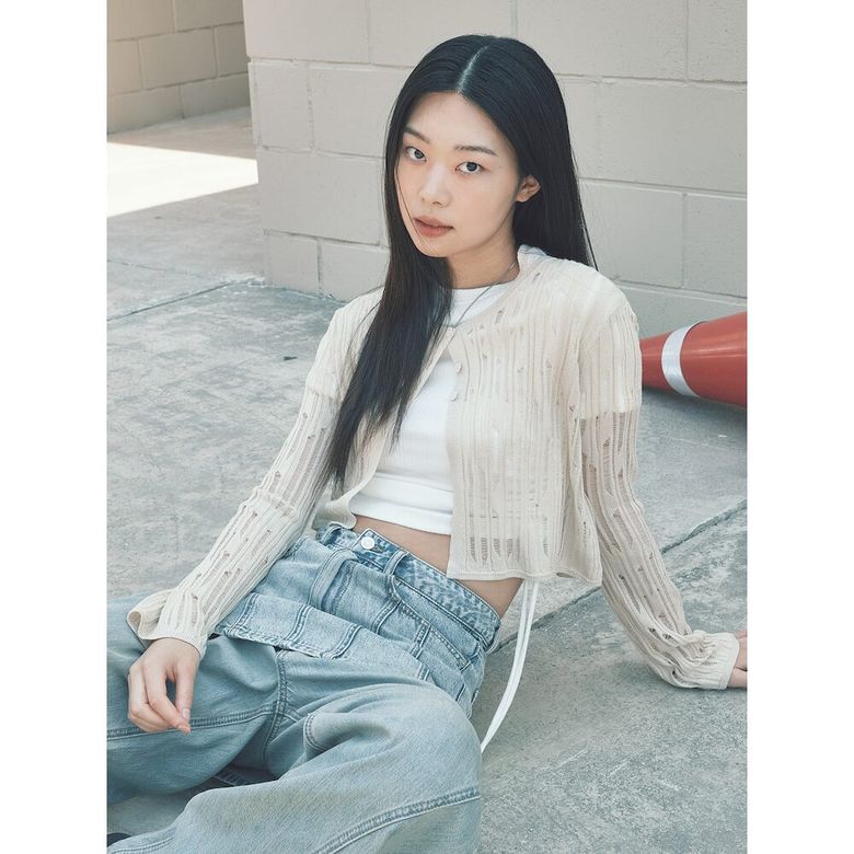 디스트로이드 라운드넥 카디건  베이지