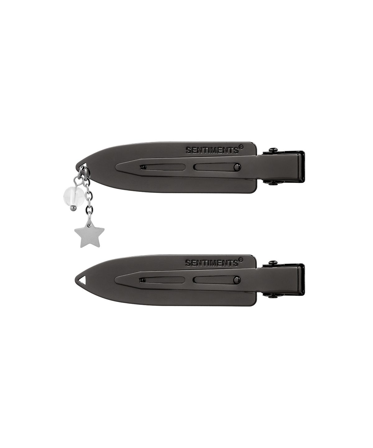센티멍(SENTIMENTS) NO.512 [BLACK] SURFBOARD STAR HAIR PIN 2SET