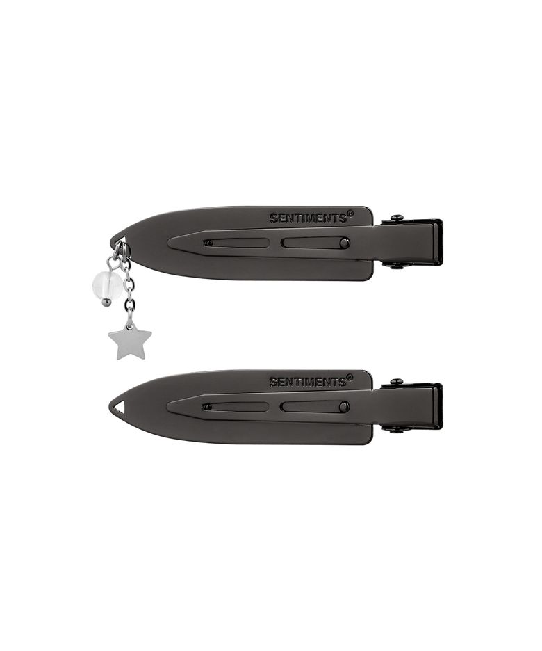 NO.512 [BLACK] SURFBOARD STAR HAIR PIN 2SET