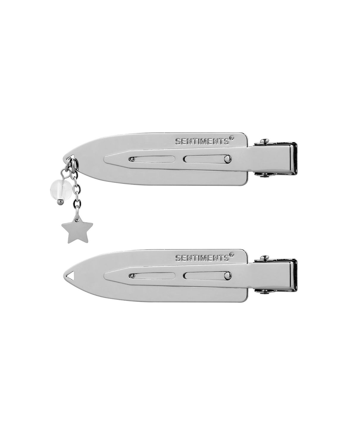 센티멍(SENTIMENTS) NO.512 [SILVER] SURFBOARD STAR HAIR PIN 2SET