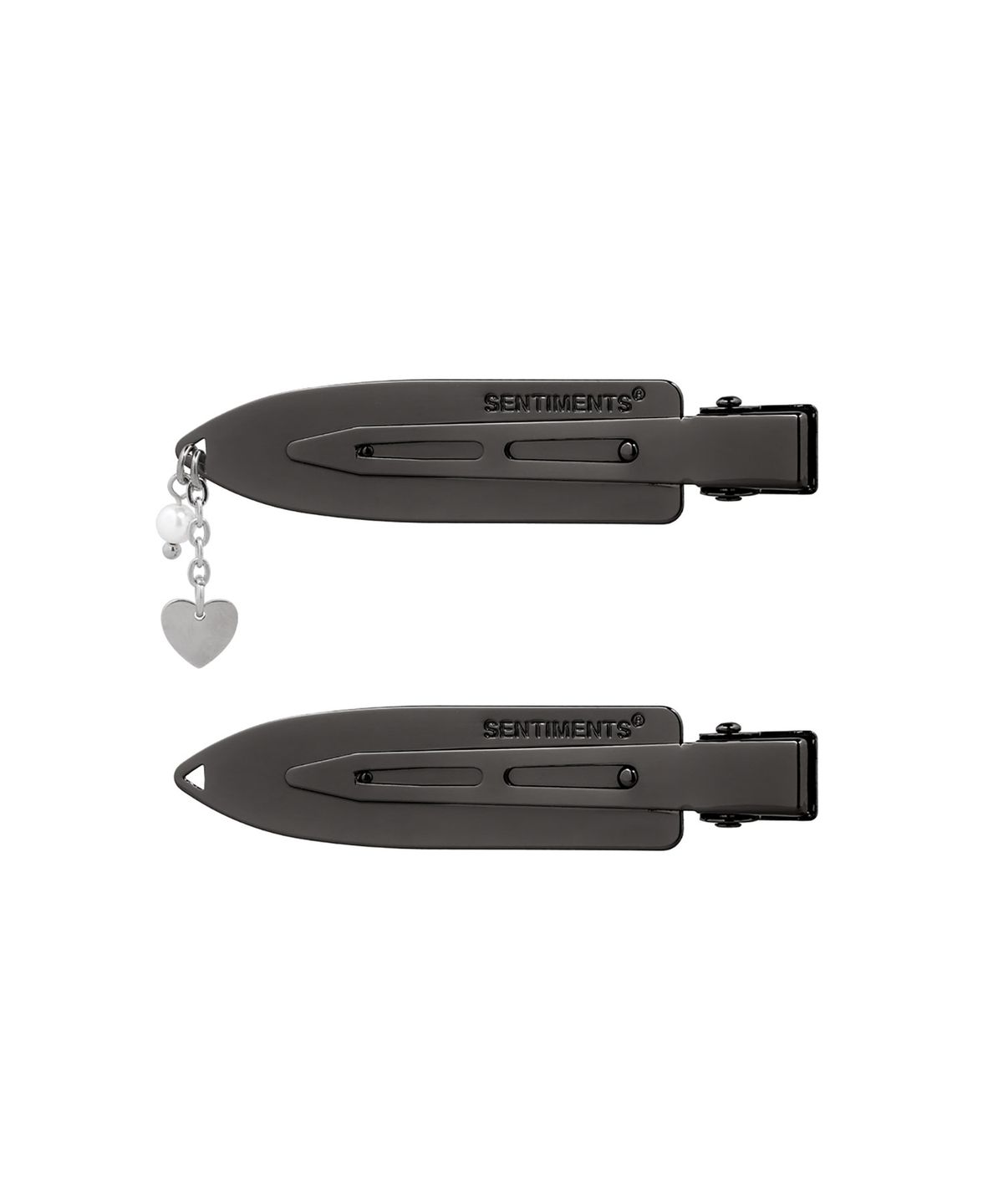 센티멍(SENTIMENTS) NO.513 [BLACK] SURFBOARD HEART HAIR PIN