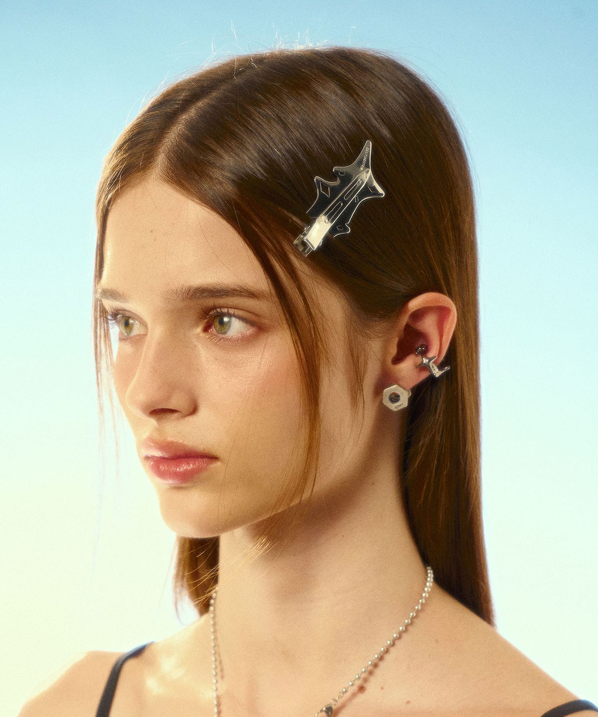 센티멍(SENTIMENTS) NO.542 [SILVER] SURFBOARD DIAMOND HAIR PIN 2SET