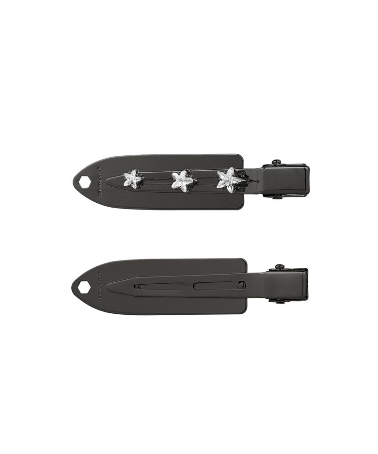NO.543 [BLACK] SURFBOARD CRYSTAL STAR HAIR PIN