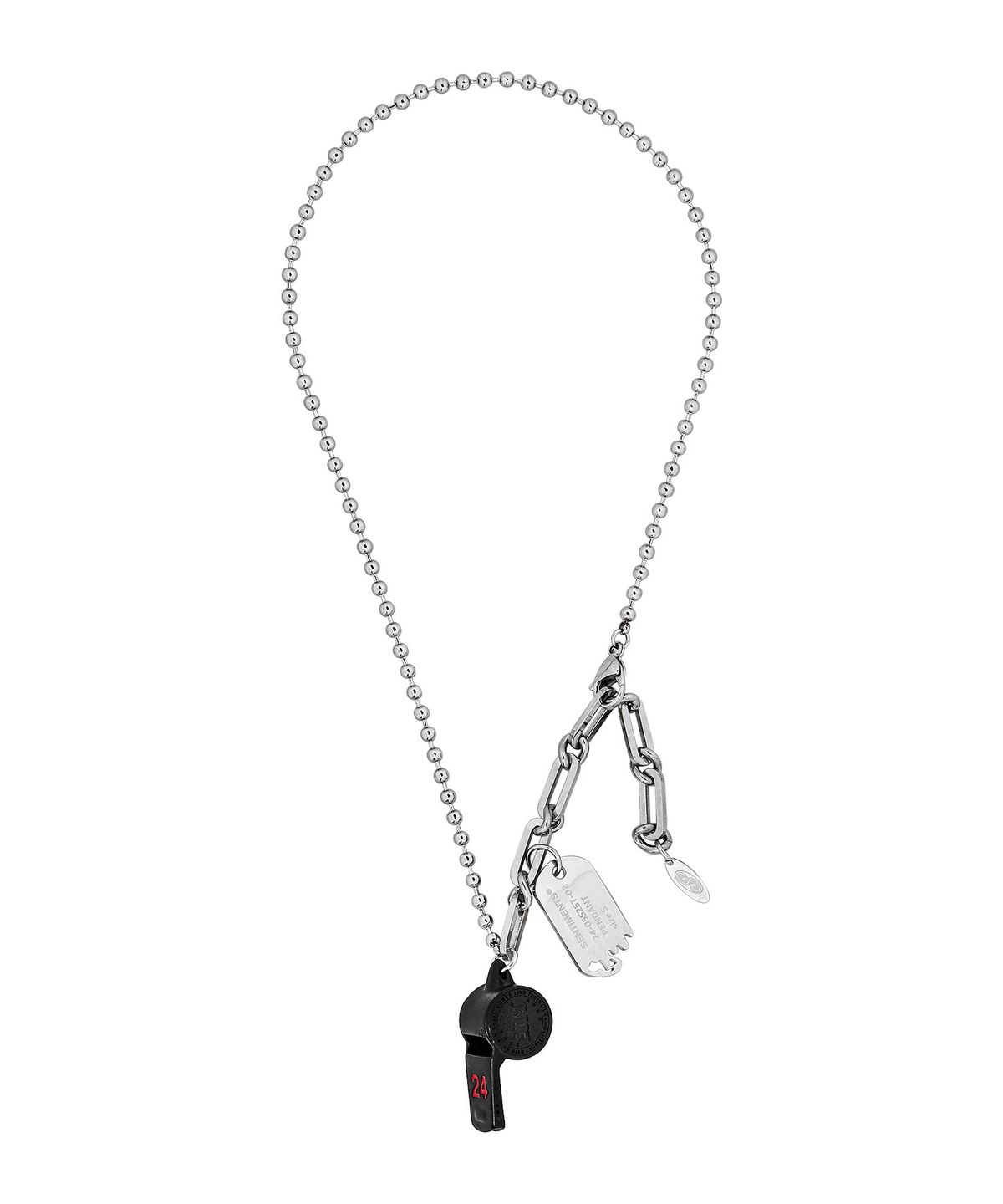 센티멍(SENTIMENTS) NO.553 [BLACK RED] 24 COLOR WHISTLE NECKLACE