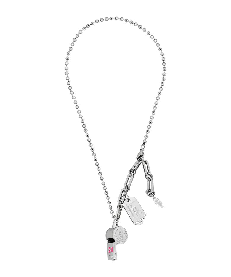 NO.553 [SILVER PINK] 24 COLOR WHISTLE NECKLACE