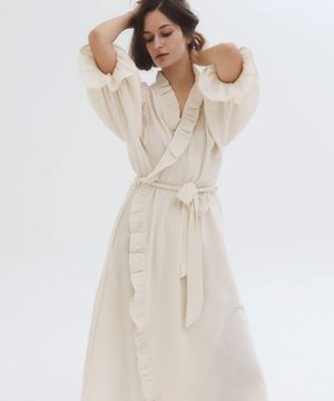 모슬린 거즈 면 100% 로브 에그쉘