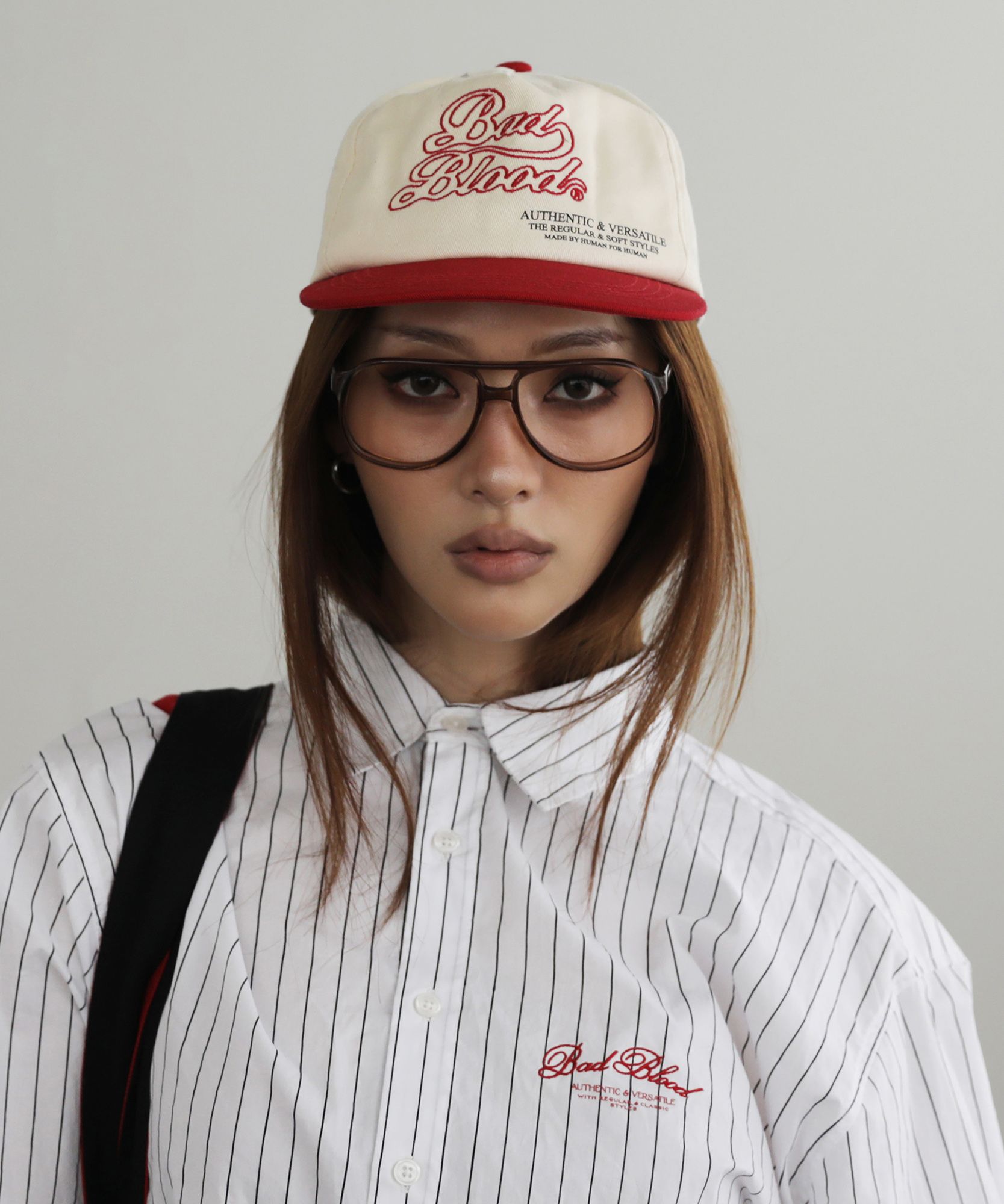 ★韓国人気★BADBLOOD★BAD CURSIVE LOGO BALL CAP MUSINSA | BADBLOOD Bad Cursive Logo Ball Cap - Red