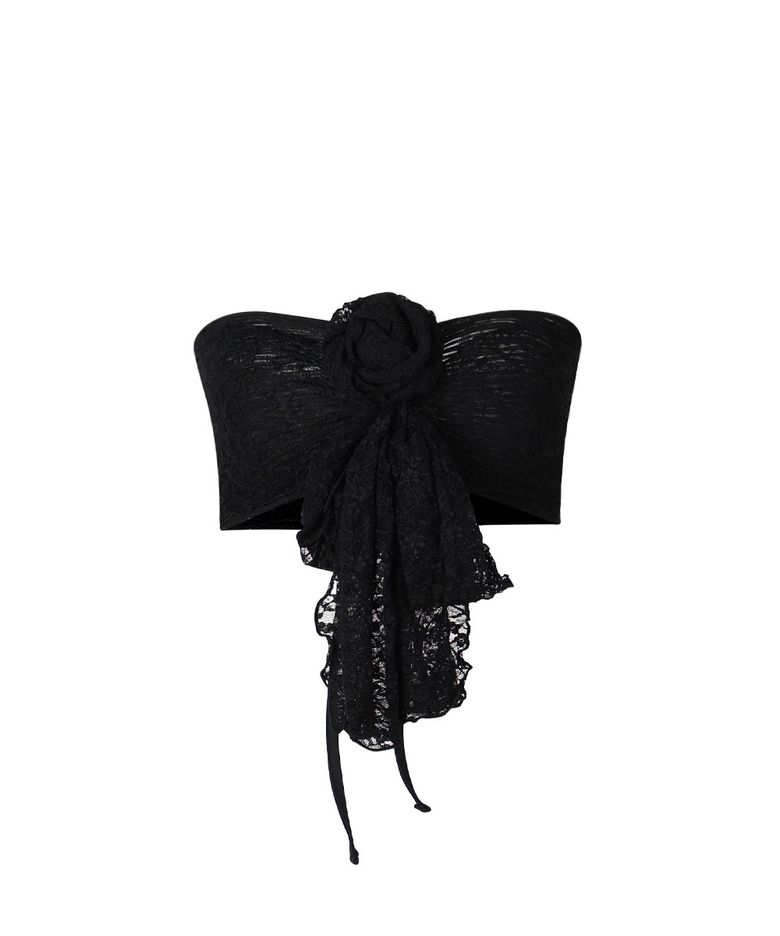 2Way String Shirring Tube Top_[Black]