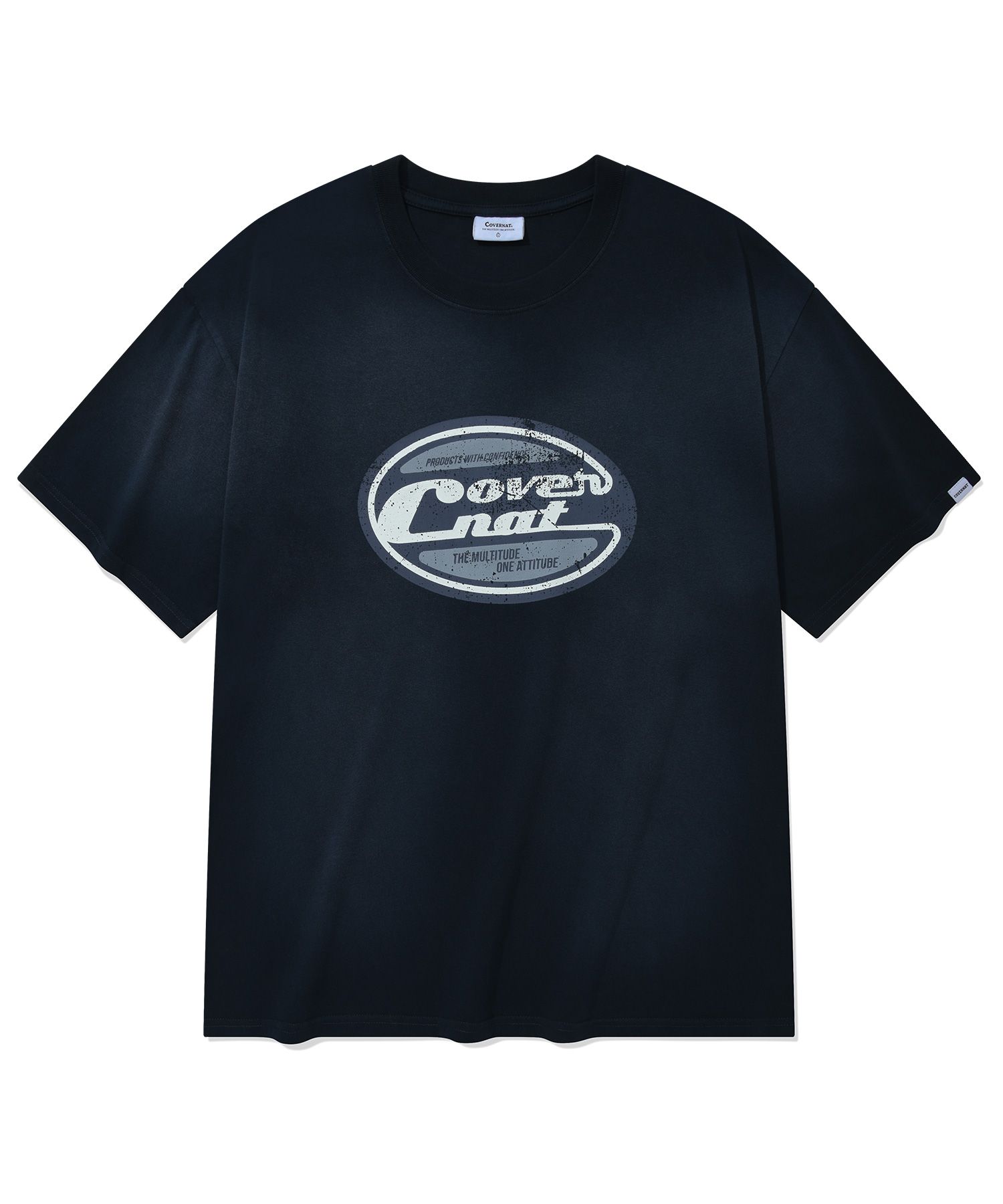 Tシャツ・カットソー COVERNAT Circle Logo Vintage T-Shirt Navy MUSINSA | COVERNAT Circle Logo Vintage T-Shirt Navy