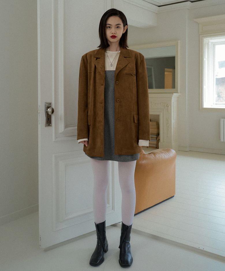 CLASSIC SUEDE JACKET_CAMEL
