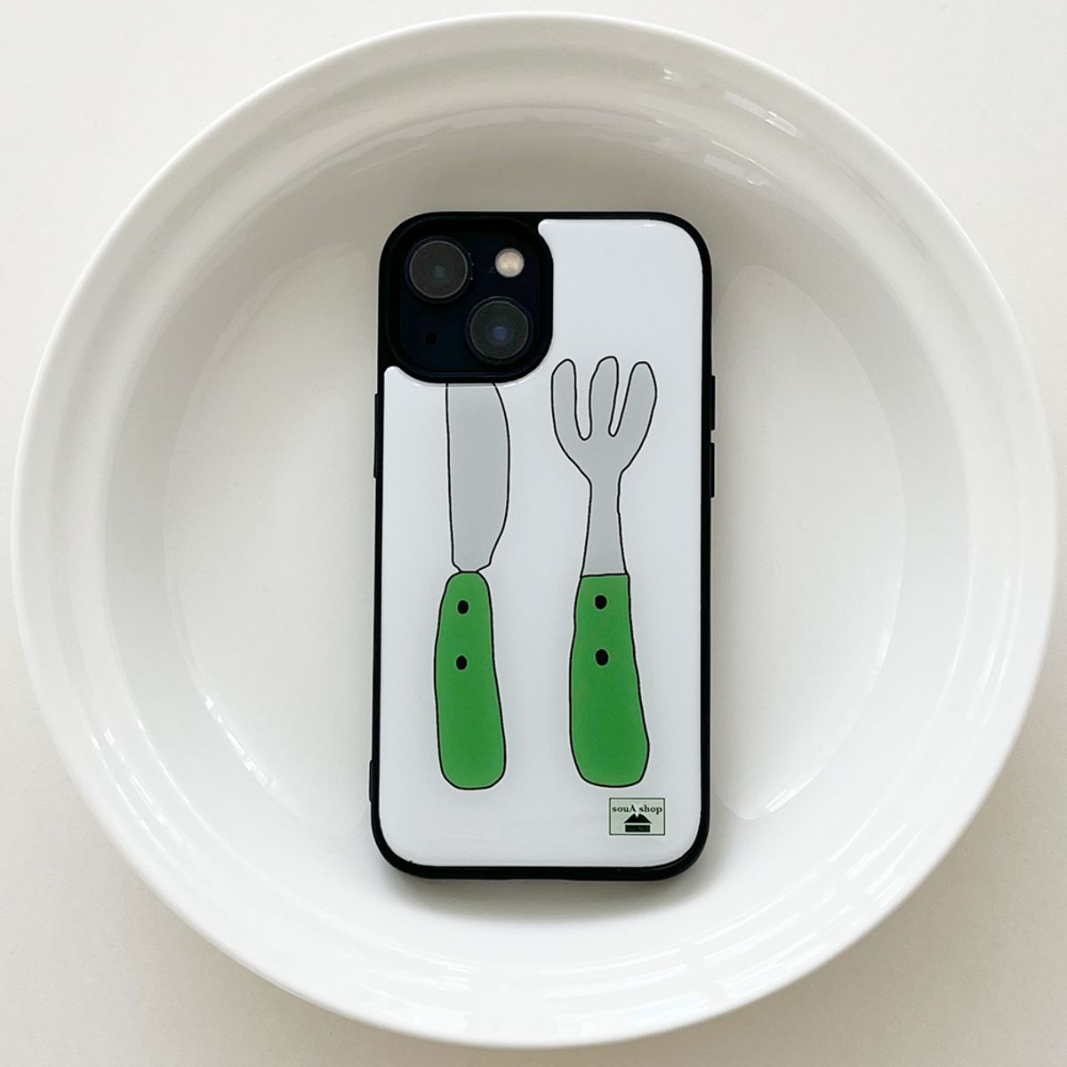 소우에이(SOUA) fork knife case (green) 에폭시 범퍼케이스 [글로시/맥세이프]